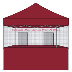 Red food vendor tent 10x10