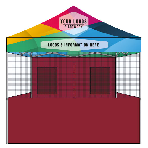 Custom top food vendor tent 10x10