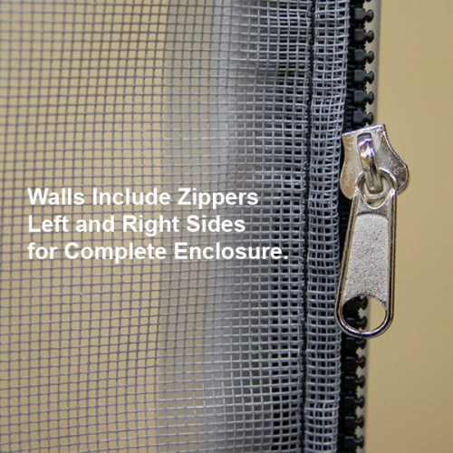 Walls with zipper